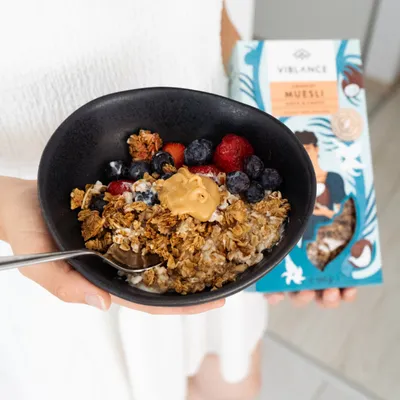 coco choco muesli bowl breakfast