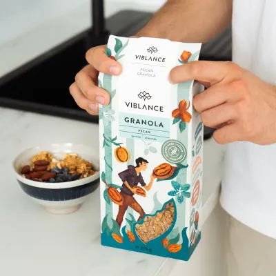 viblance pecan granola breakfasr